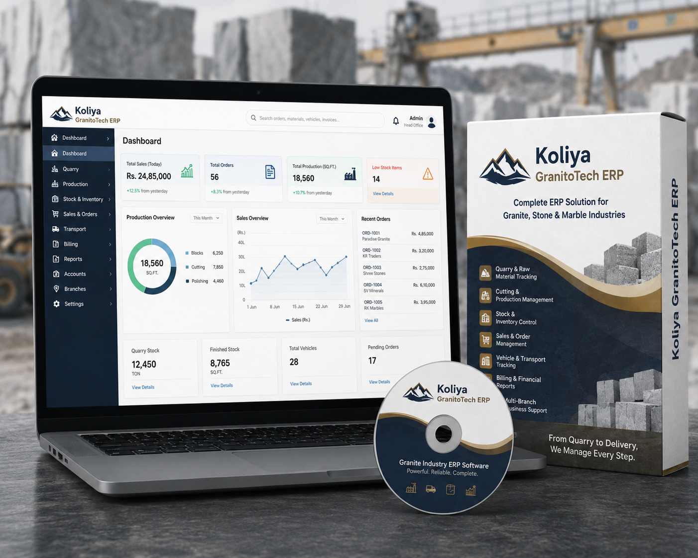 Koliya GranitoTech ERP